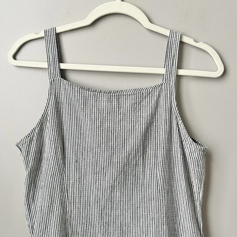 Vintage striped linen dress with pockets! - Picture 8 of 12